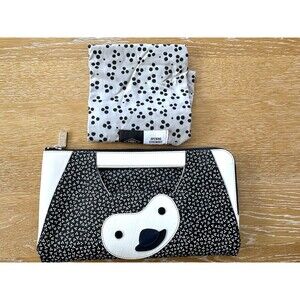 Fossil Opening Ceremony Sloth Clutch Bag Purse Navy White NWOT Rare Collector